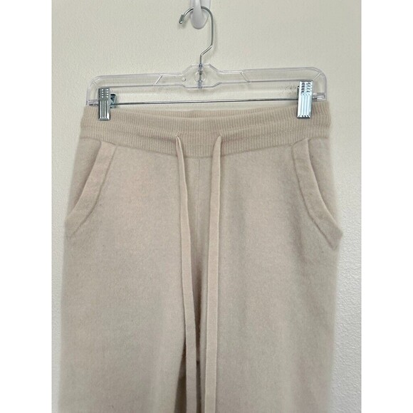 Nili Lotan Cashmere Jogger Sweatpants Drop Crotch White Drawstring Women's Small - Picture 3 of 8